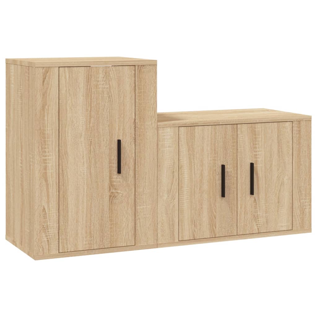 vidaXL Set de muebles para TV 2 pzas madera contrachapada roble sonoma