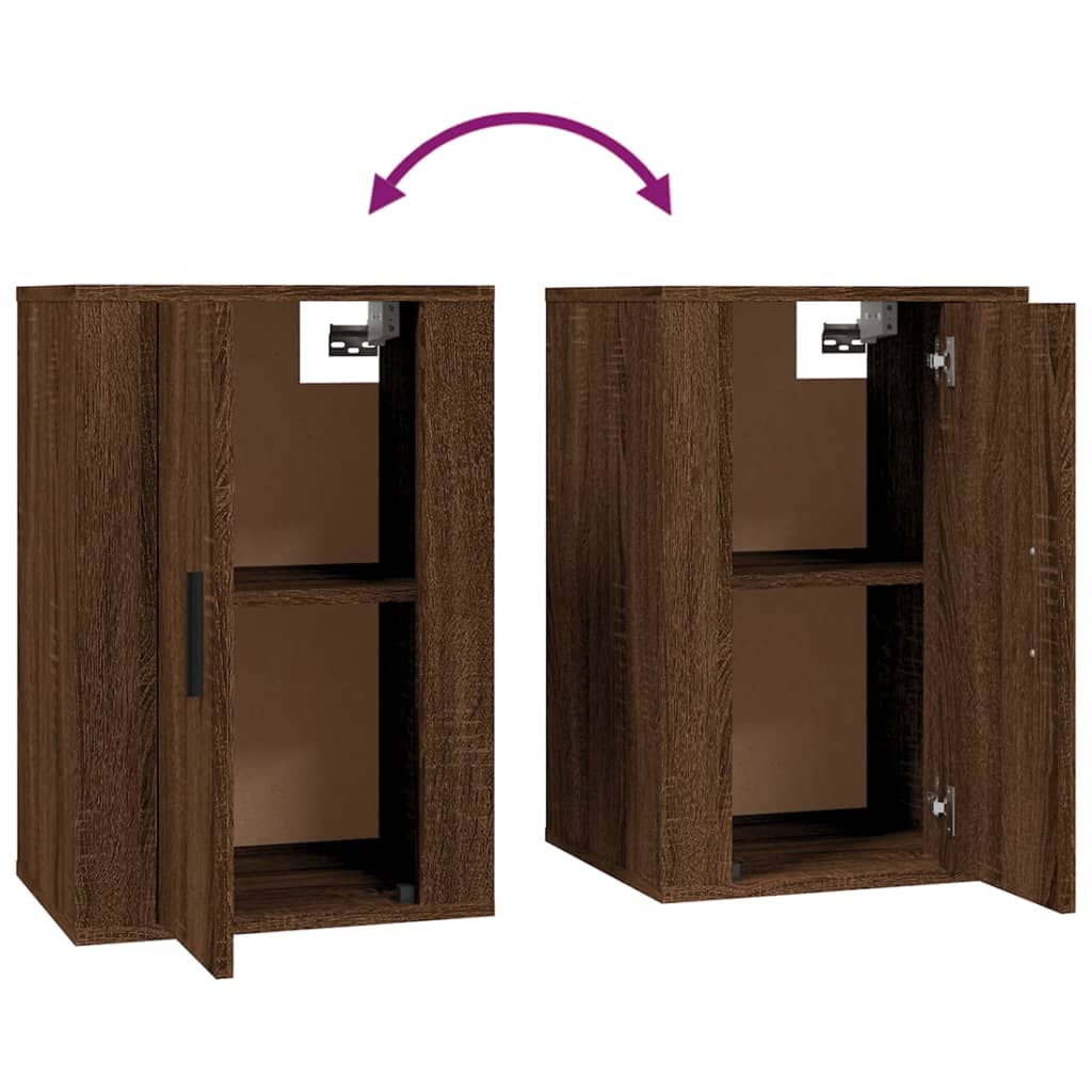 vidaXL Set de muebles para TV 2 pzas madera contrachapada roble marrón