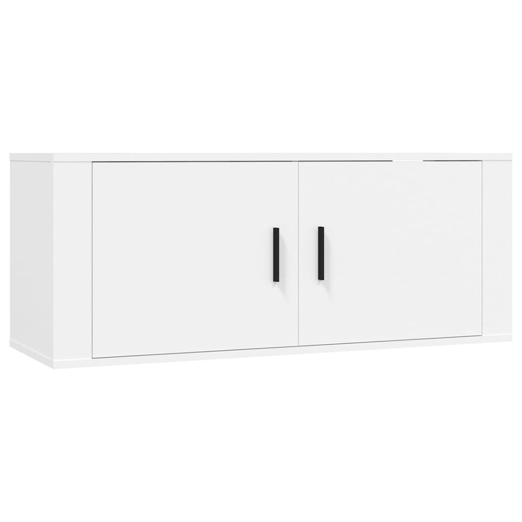 vidaXL Set de muebles de TV 3 piezas madera contrachapada blanco