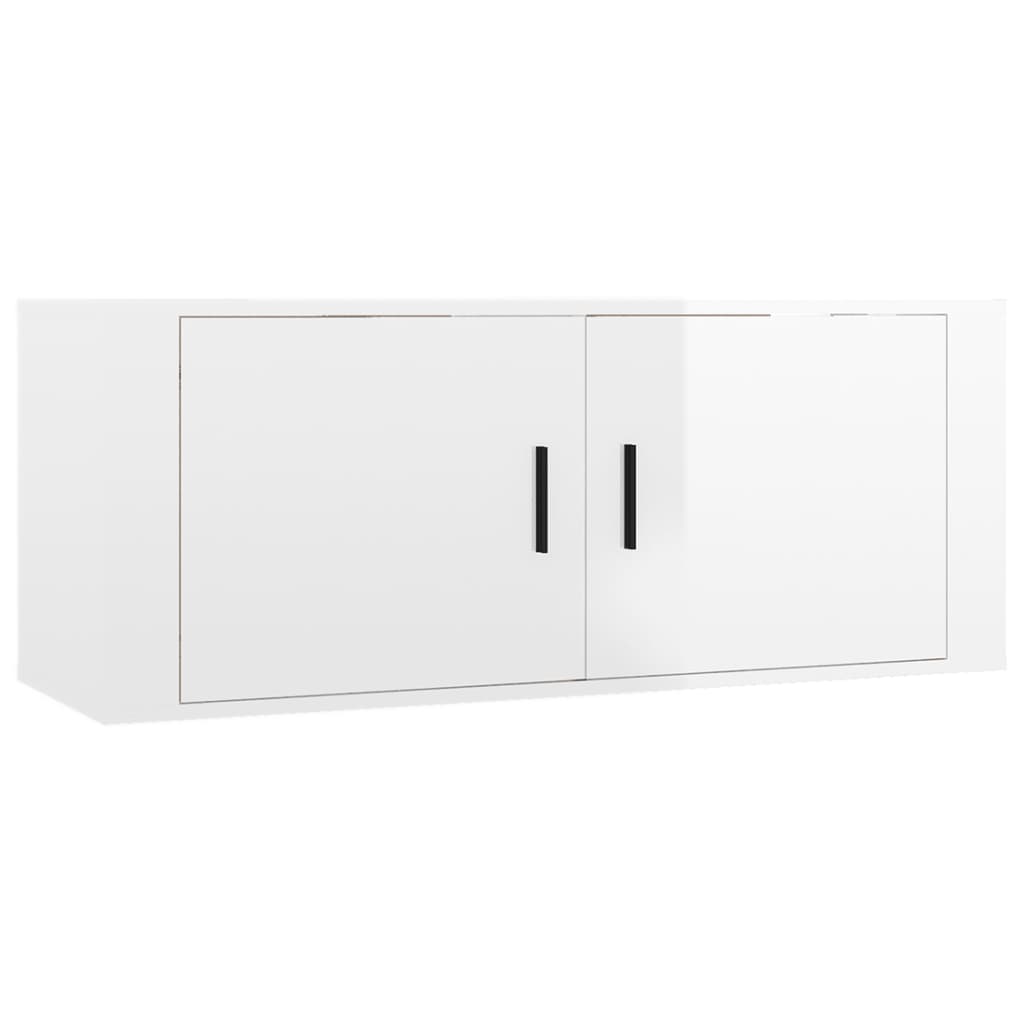 vidaXL Set de muebles de TV 3 pzas madera contrachapada blanco brillo