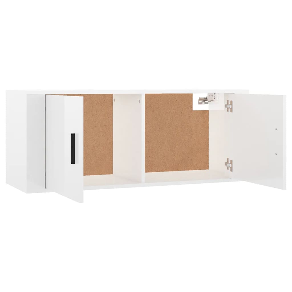 vidaXL Set de muebles de TV 3 pzas madera contrachapada blanco brillo