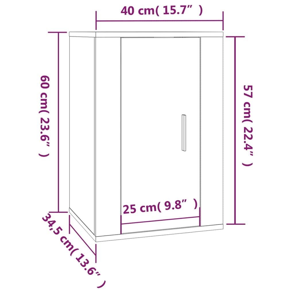 vidaXL Set de muebles para TV 2 pzas madera contrachapada roble marrón