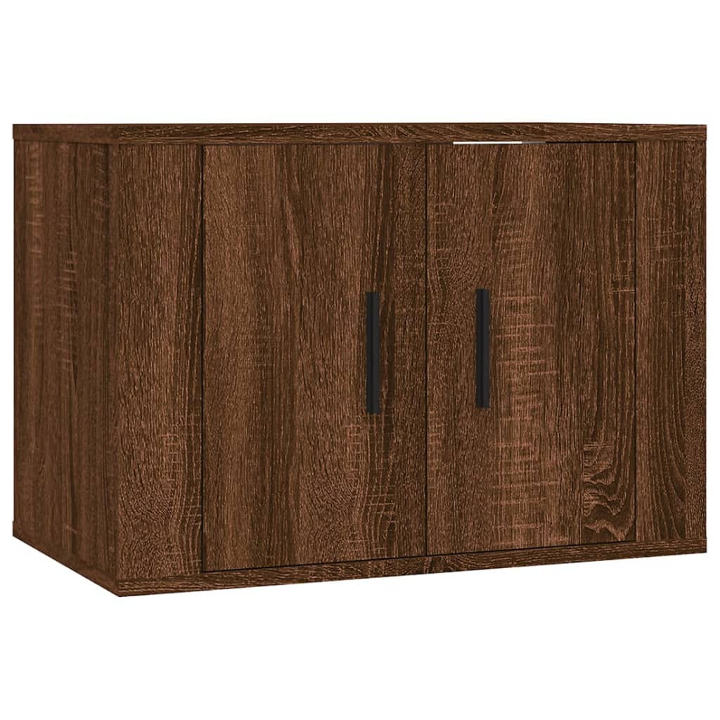 vidaXL Set de muebles para TV 2 pzas madera contrachapada roble marrón