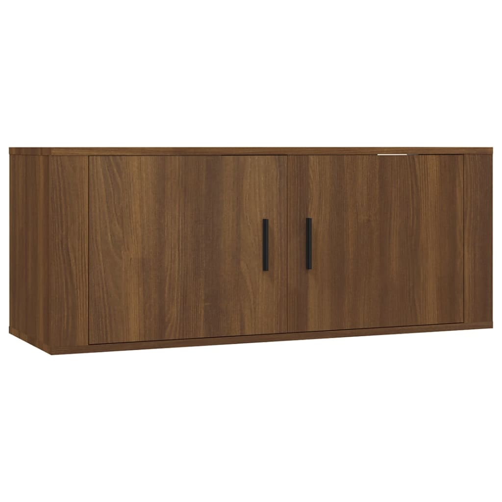 vidaXL Set de muebles para TV 2 pzas madera contrachapada roble marrón