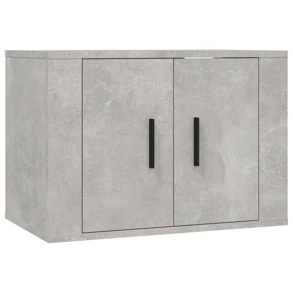 vidaXL Set de muebles de TV 3 pzas madera contrachapada gris hormigón