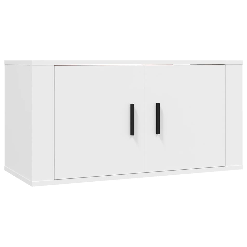 vidaXL Set de muebles de TV 3 piezas madera contrachapada blanco