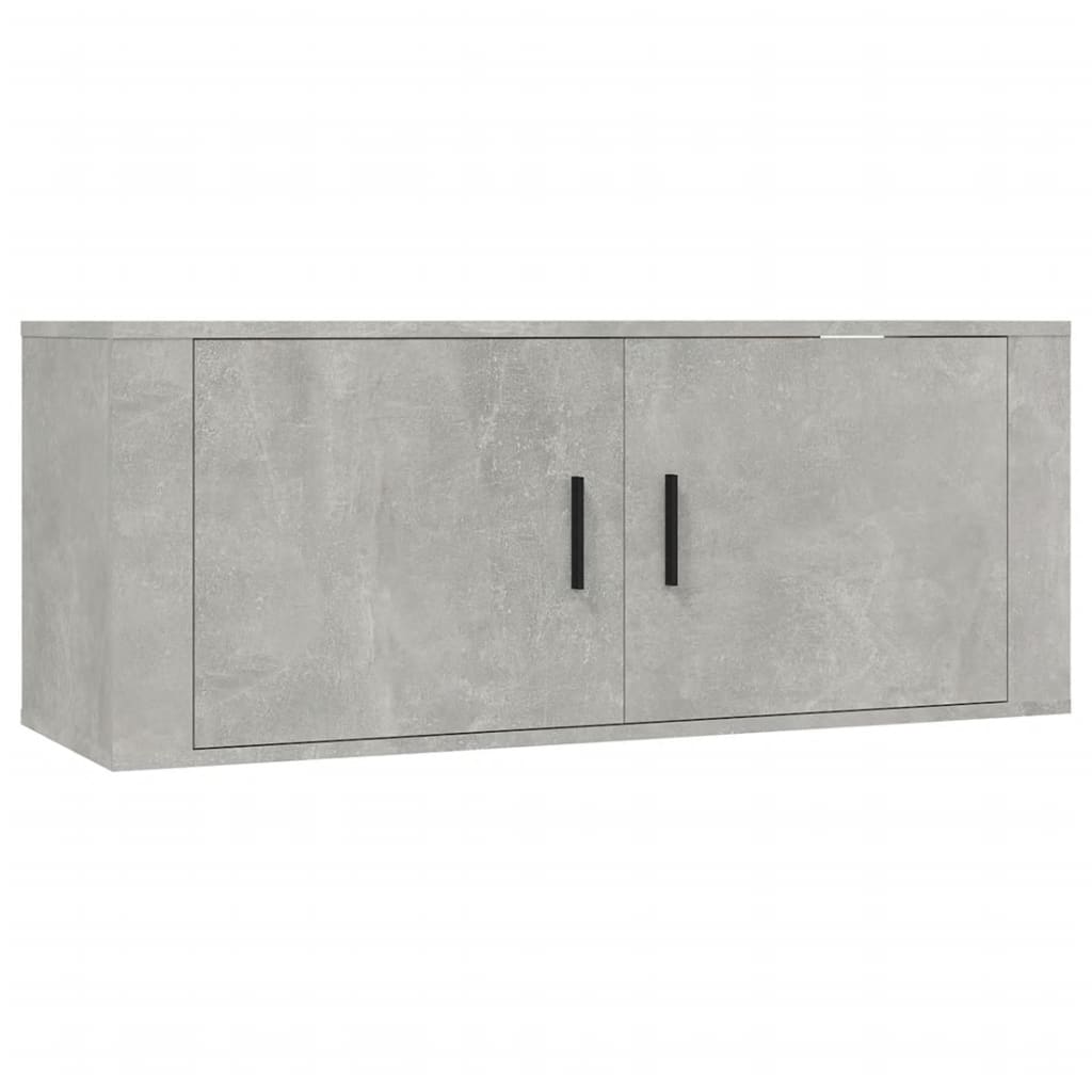 vidaXL Set de muebles de TV 2 pzas madera contrachapada gris hormigón