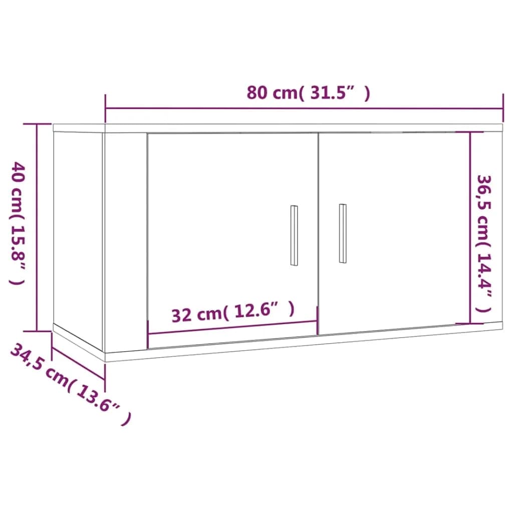 vidaXL Set de muebles de TV 3 piezas madera contrachapada blanco