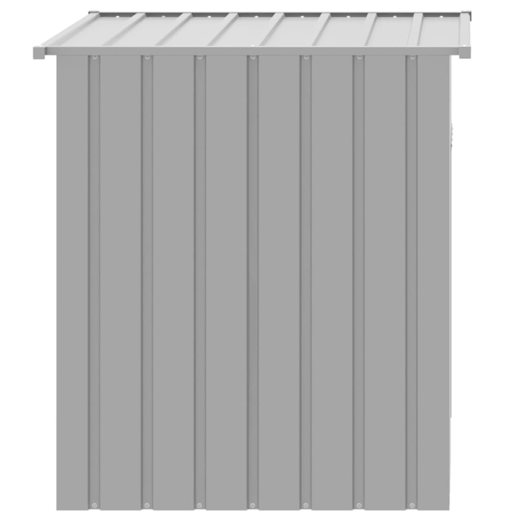 vidaXL Caseta perros tejado acero galvanizado gris claro 110x103x109cm