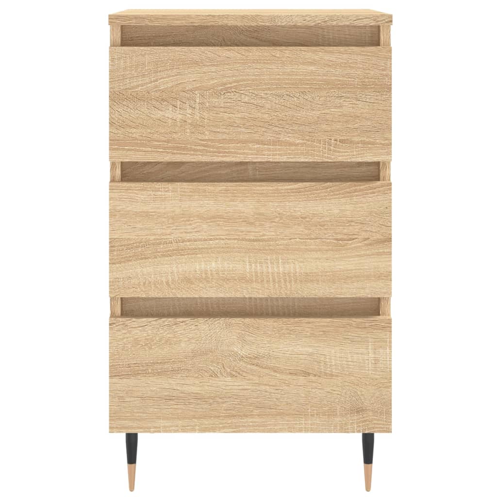 vidaXL Mesita noche 2 uds madera ingeniería roble Sonoma 40x35x69 cm