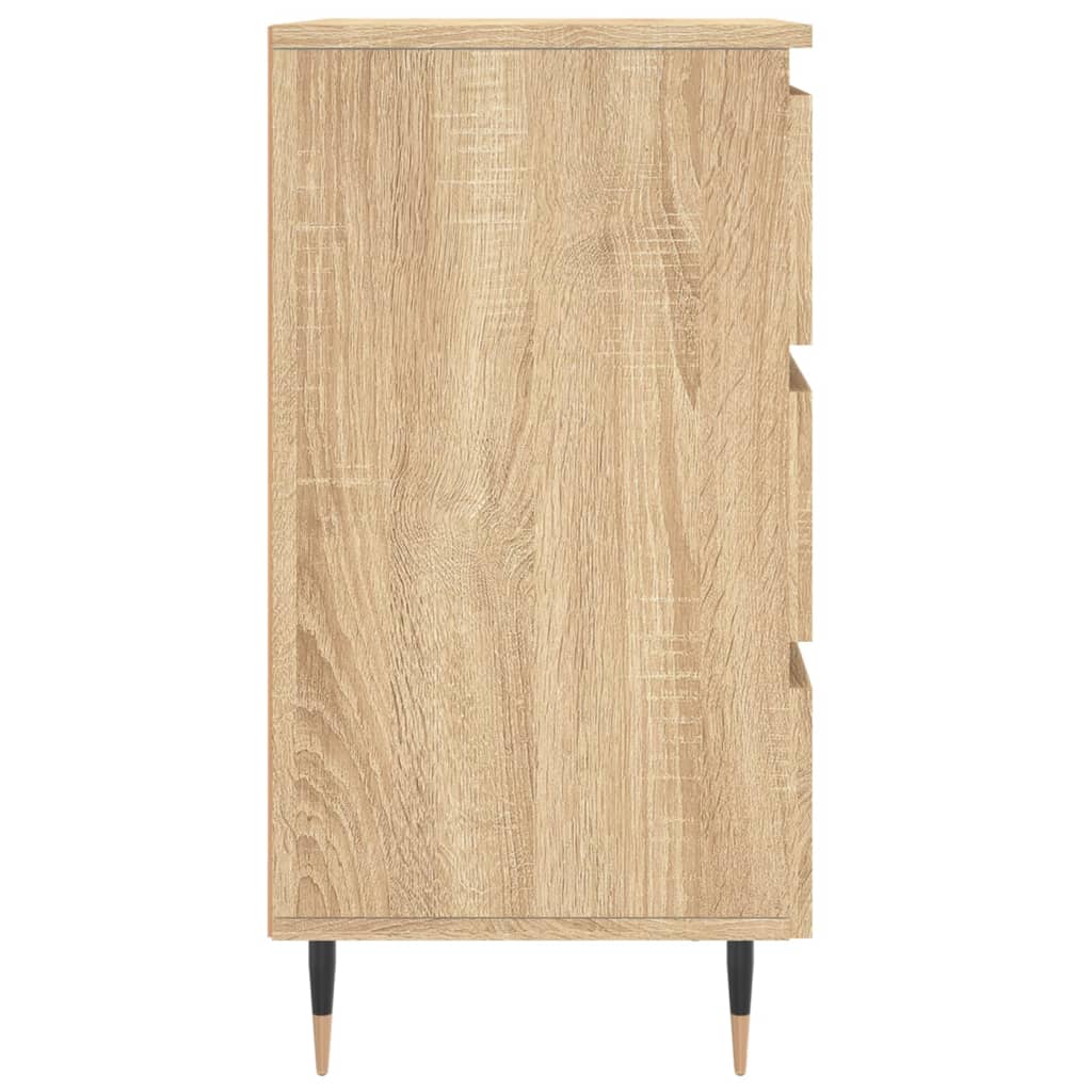 vidaXL Mesita noche 2 uds madera ingeniería roble Sonoma 40x35x69 cm