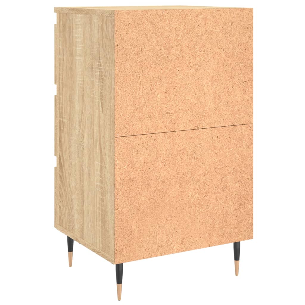 vidaXL Mesita noche 2 uds madera ingeniería roble Sonoma 40x35x69 cm