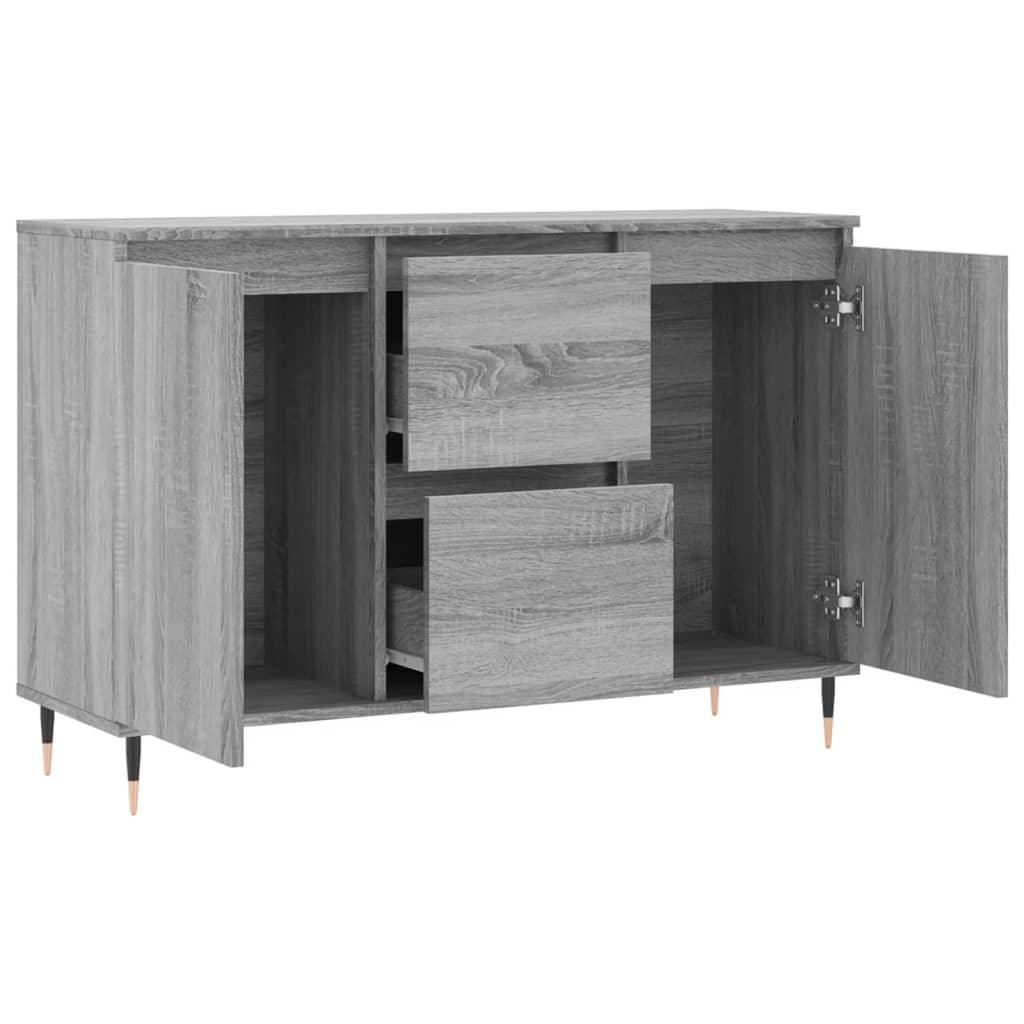 vidaXL Aparador de madera de ingeniería gris Sonoma 104x35x70 cm