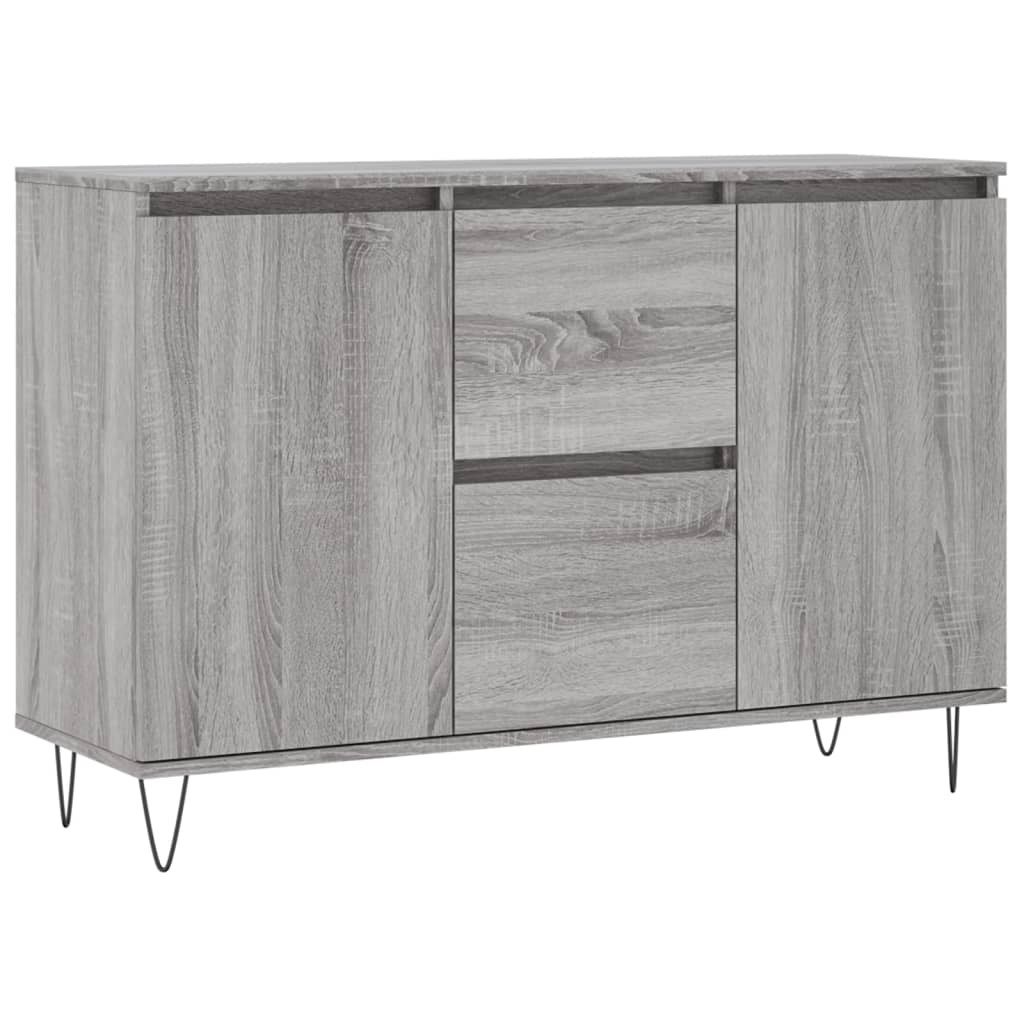 vidaXL Aparador de madera de ingeniería gris Sonoma 104x35x70 cm