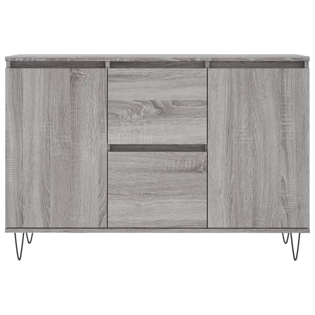 vidaXL Aparador de madera de ingeniería gris Sonoma 104x35x70 cm