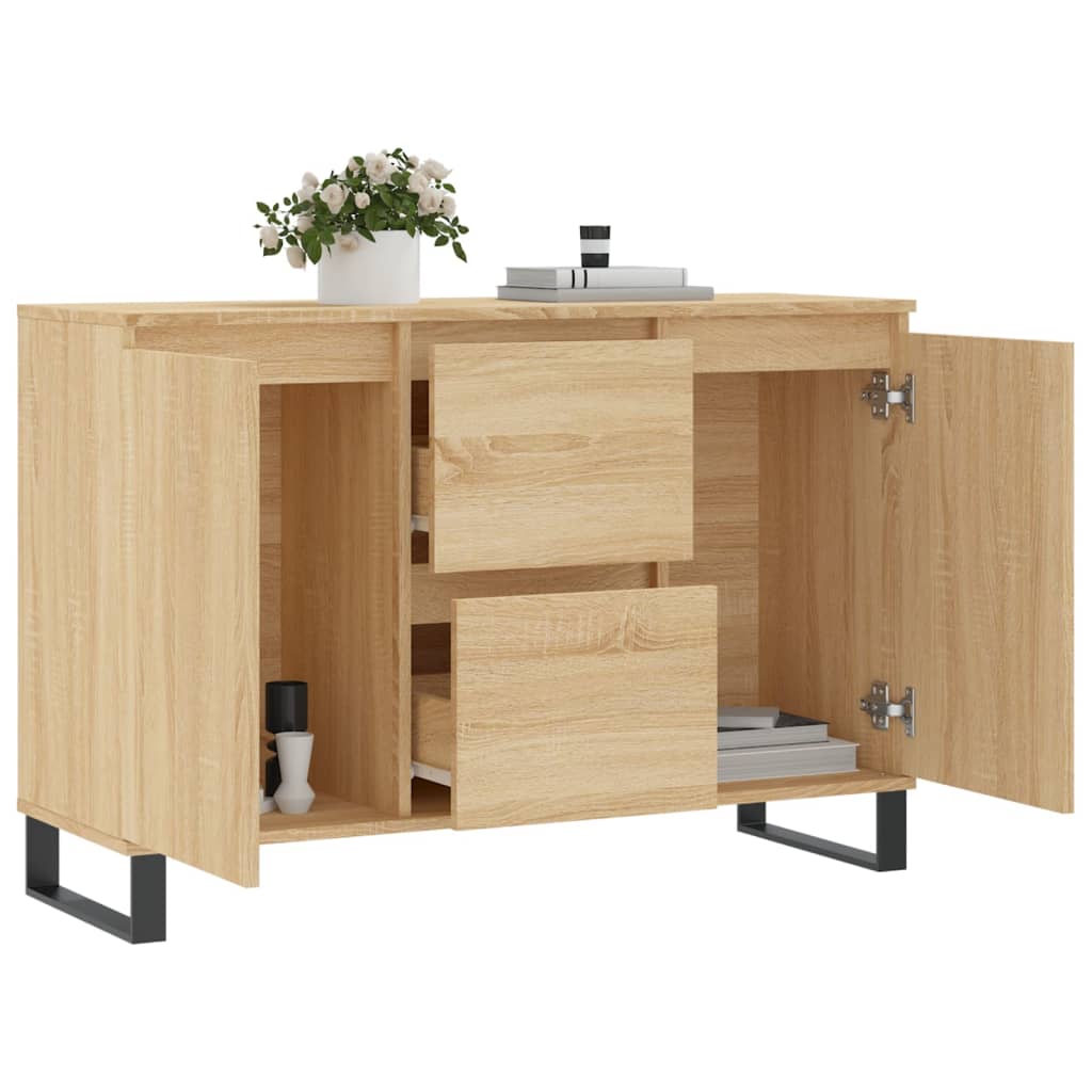 vidaXL Aparador de madera de ingeniería roble Sonoma 104x35x70 cm