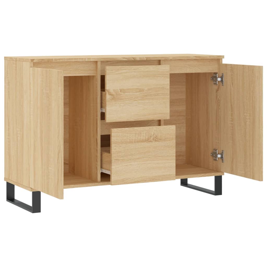 vidaXL Aparador de madera de ingeniería roble Sonoma 104x35x70 cm