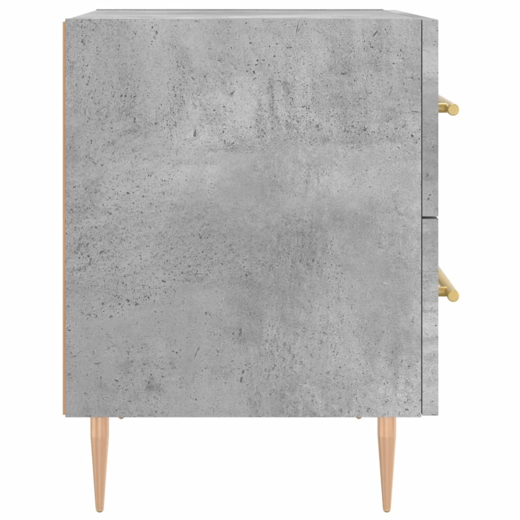 vidaXL Mesita de noche madera ingeniería gris hormigón 40x35x47,5 cm