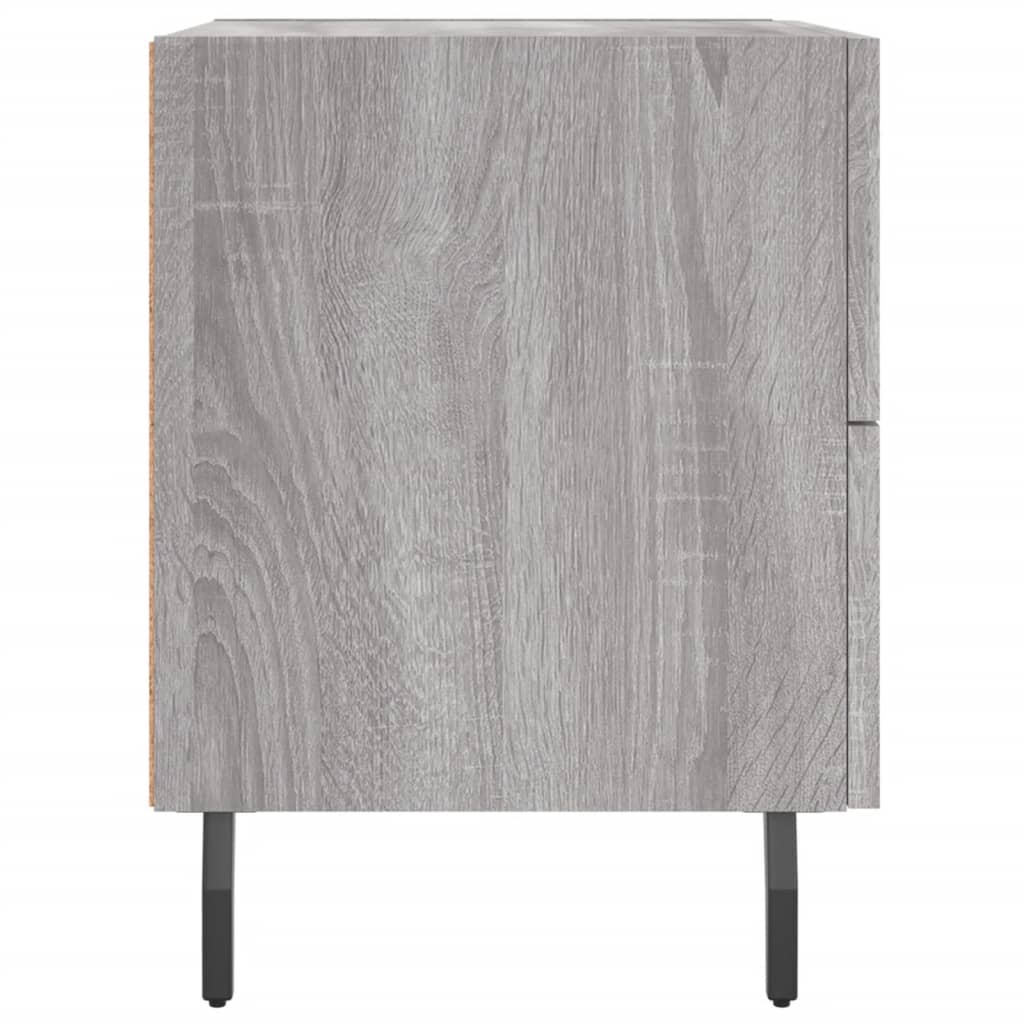 vidaXL Mesita de noche madera de ingeniería gris Sonoma 40x35x47,5 cm