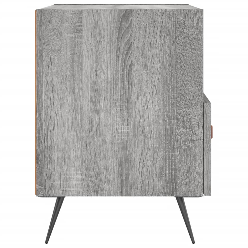 vidaXL Mesitas noche 2 uds madera ingeniería gris Sonoma 40x35x47,5 cm