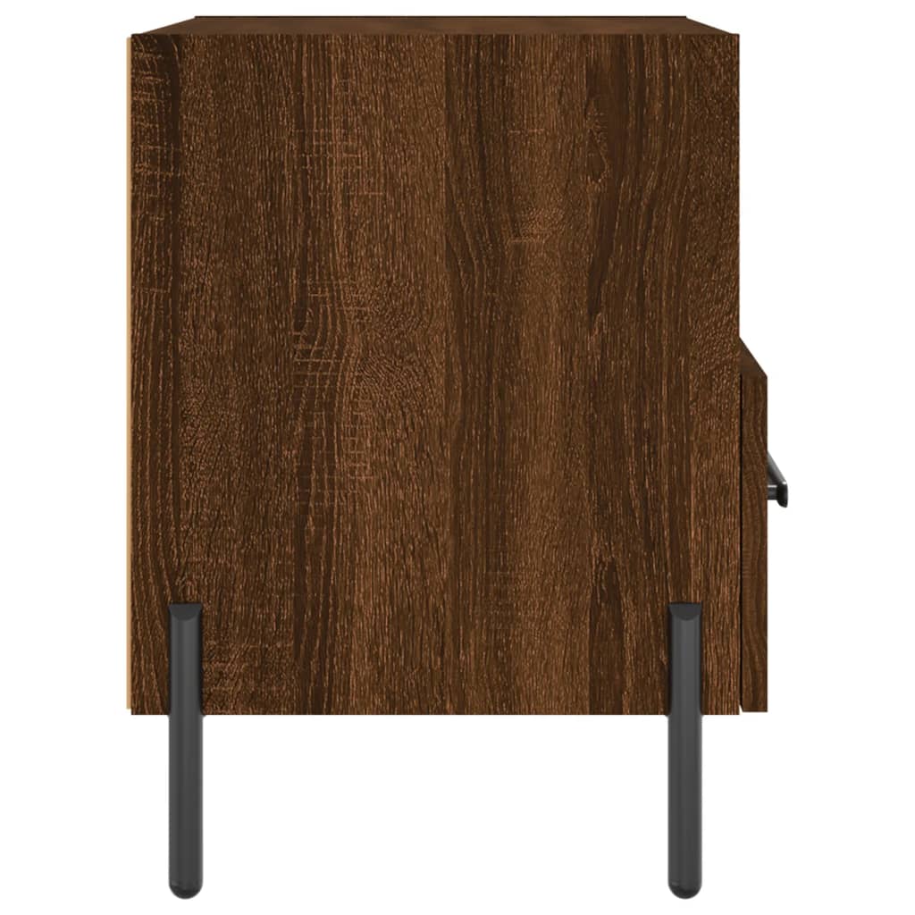 vidaXL Mesita de noche madera de ingeniería roble marrón 40x35x47,5 cm