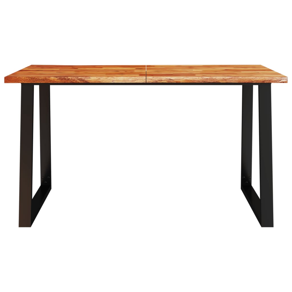 vidaXL Mesa de comedor con borde vivo madera maciza acacia 140x80x75cm