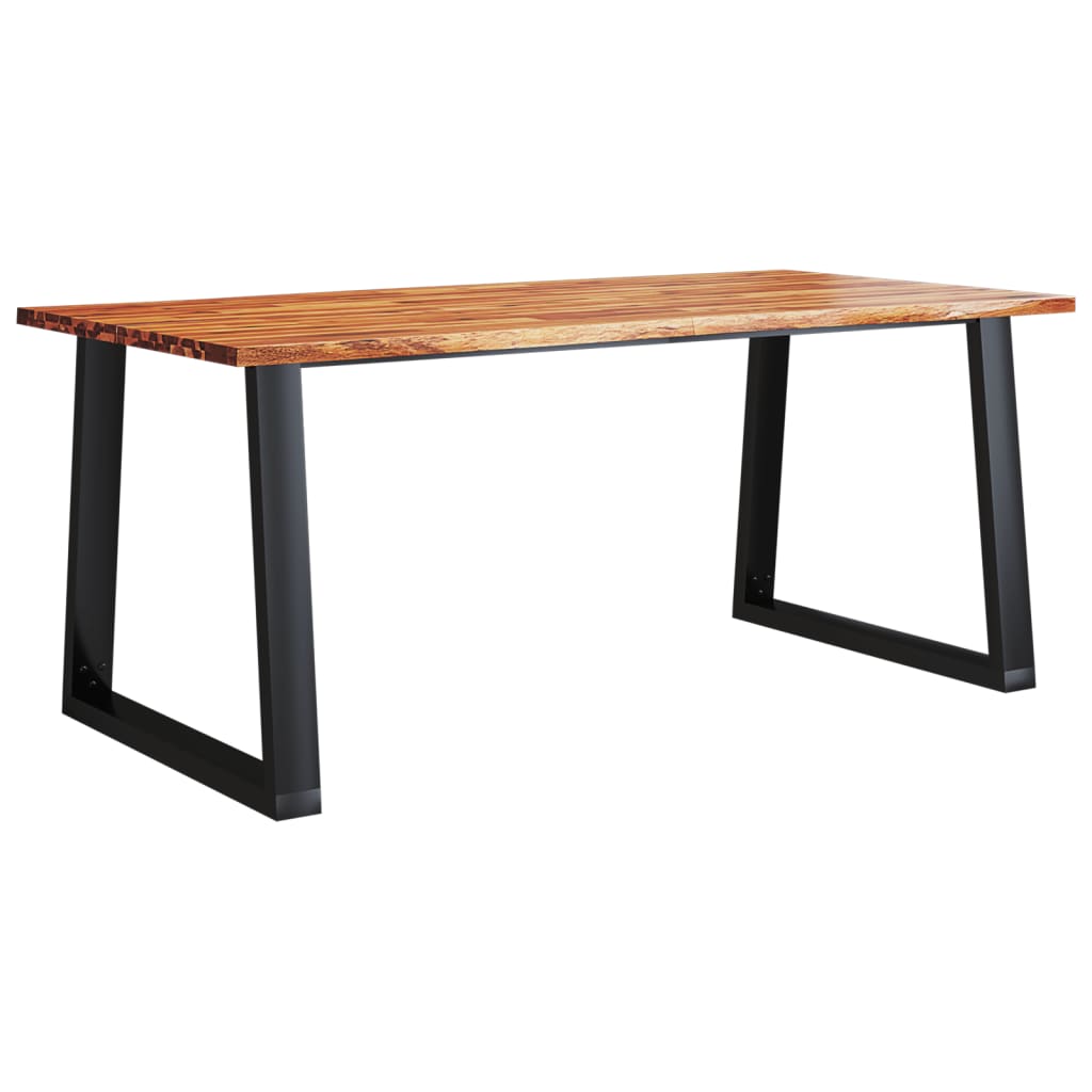 vidaXL Mesa de comedor con borde vivo madera maciza acacia 180x90x75cm