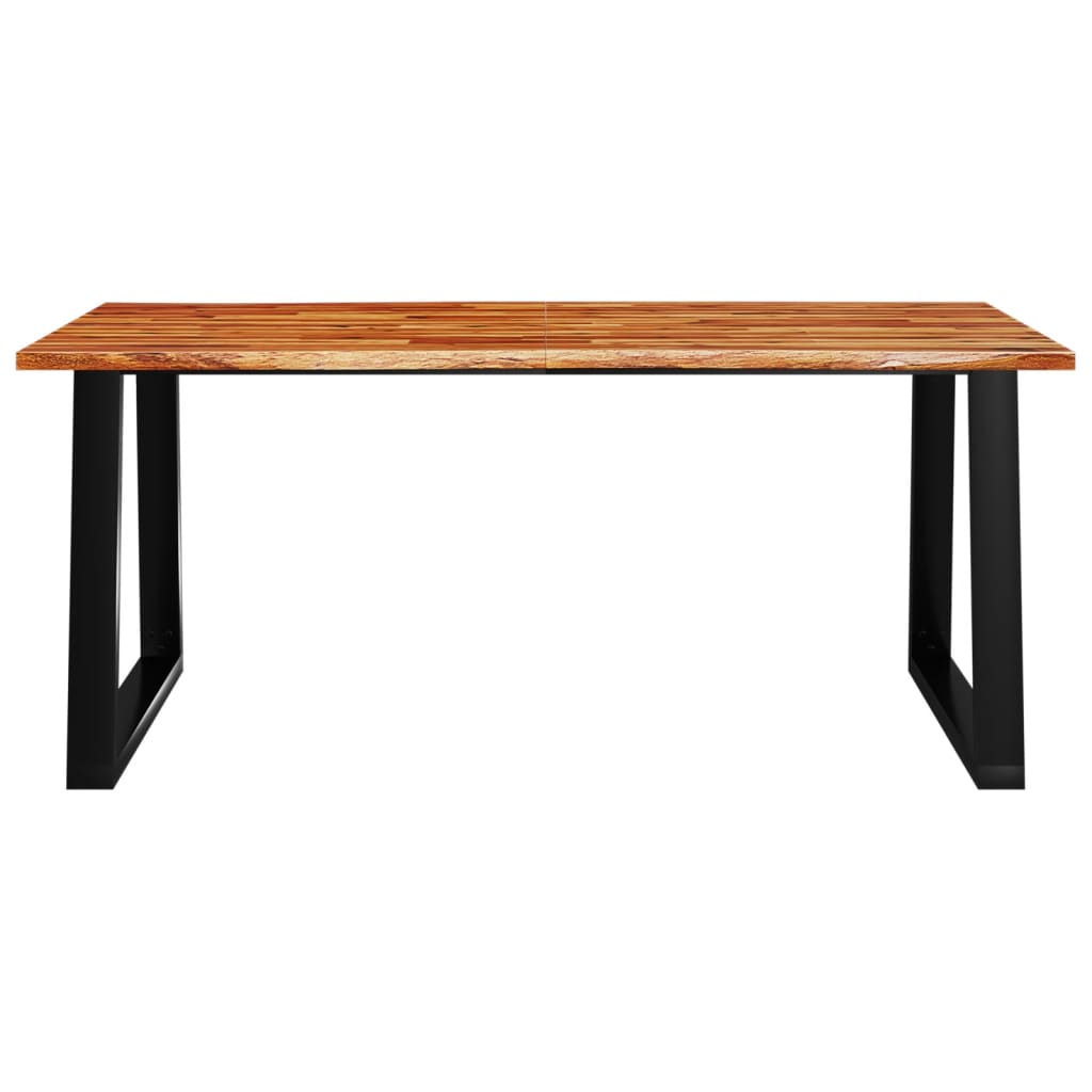 vidaXL Mesa de comedor con borde vivo madera maciza acacia 180x90x75cm