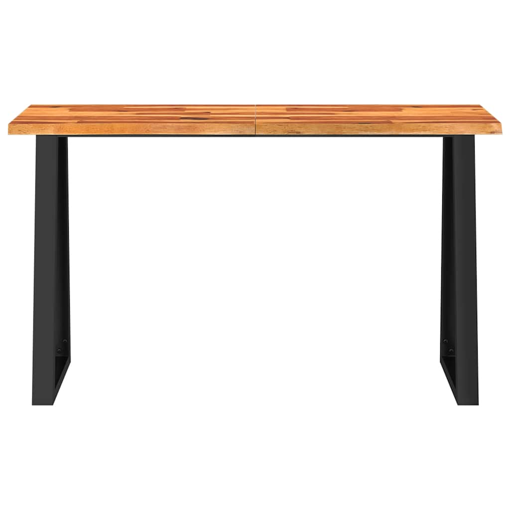 vidaXL Mesa consola con borde vivo madera maciza acacia 140x40x80 cm