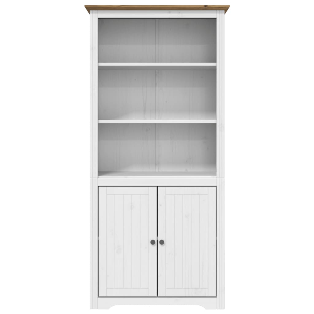 vidaXL Librería BODO madera maciza de pino blanco marrón 82x40x173 cm