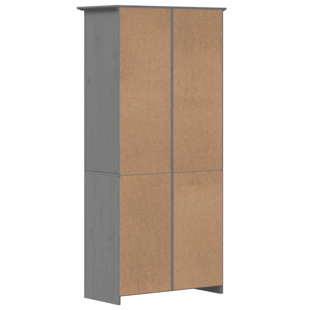 vidaXL Librería BODO madera maciza de pino gris 82x40x173 cm