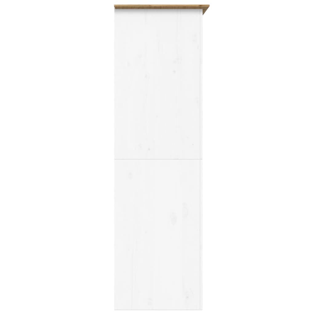 vidaXL Armario BODO madera maciza de pino blanco marrón 99x53,5x173 cm