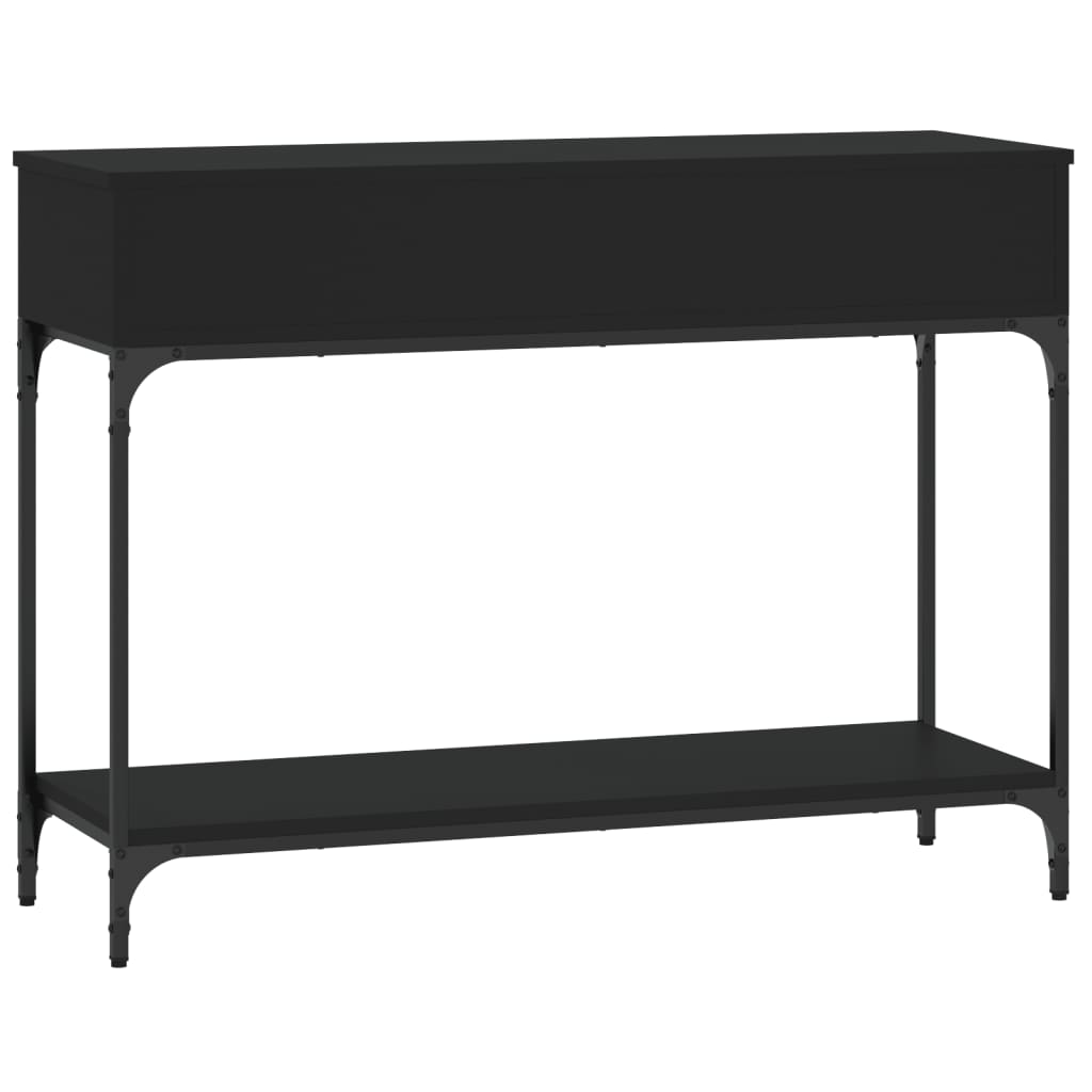 vidaXL Mesa consola madera de ingeniería negra 100x34,5x75 cm