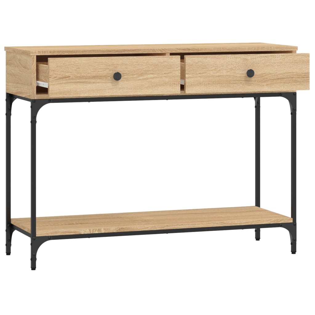 vidaXL Mesa consola madera de ingeniería roble Sonoma 100x34,5x75 cm