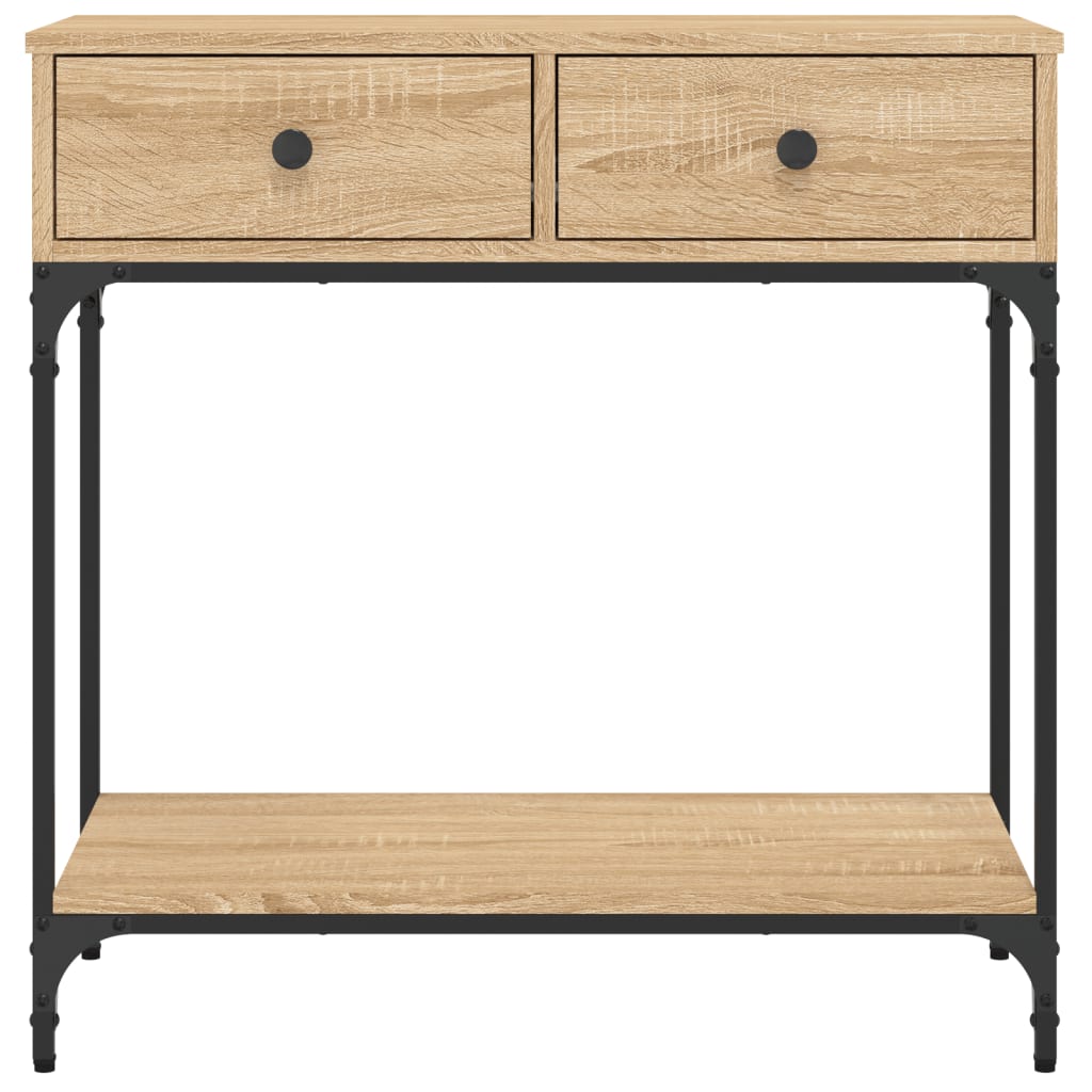 vidaXL Mesa consola madera de ingeniería roble Sonoma 75x34,5x75 cm