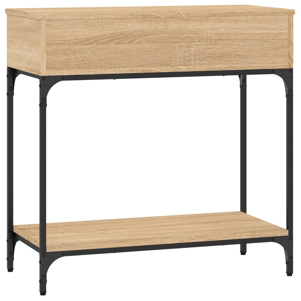 vidaXL Mesa consola madera de ingeniería roble Sonoma 75x34,5x75 cm