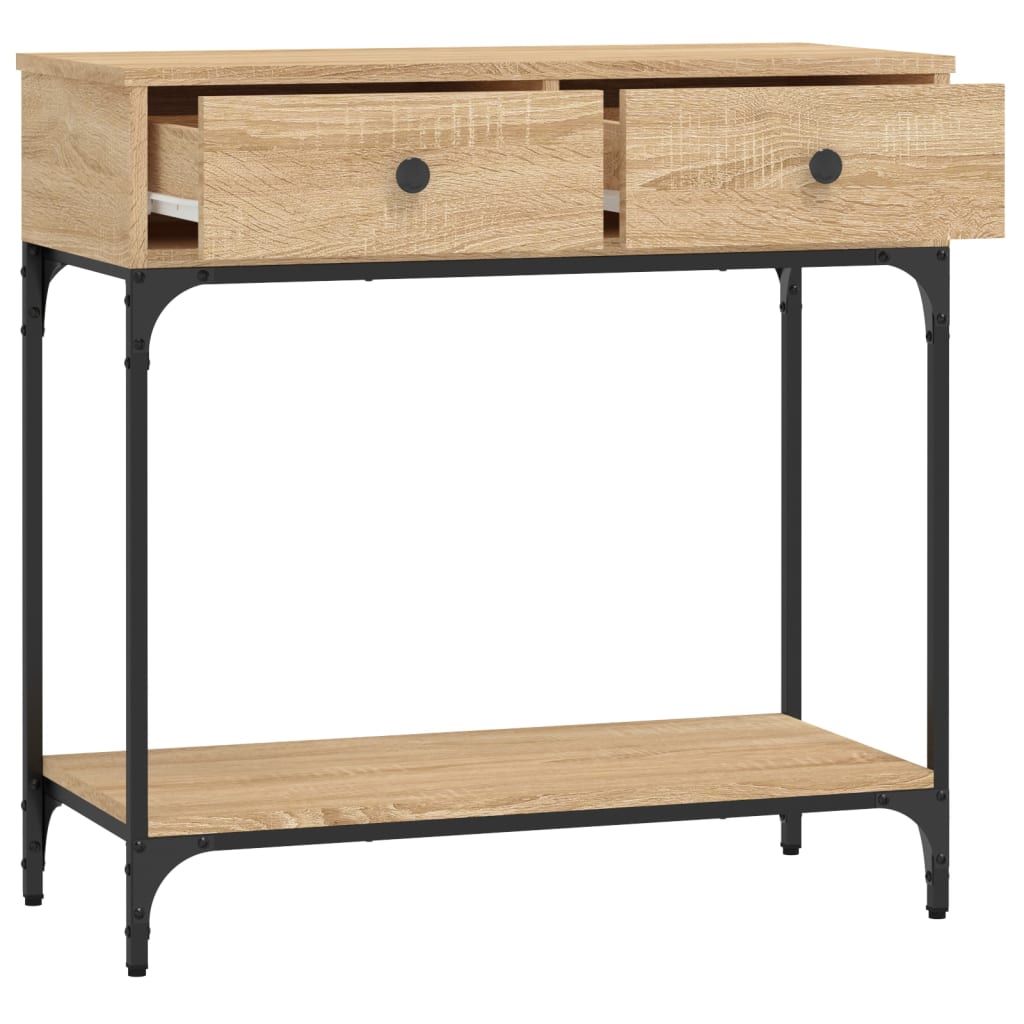 vidaXL Mesa consola madera de ingeniería roble Sonoma 75x34,5x75 cm