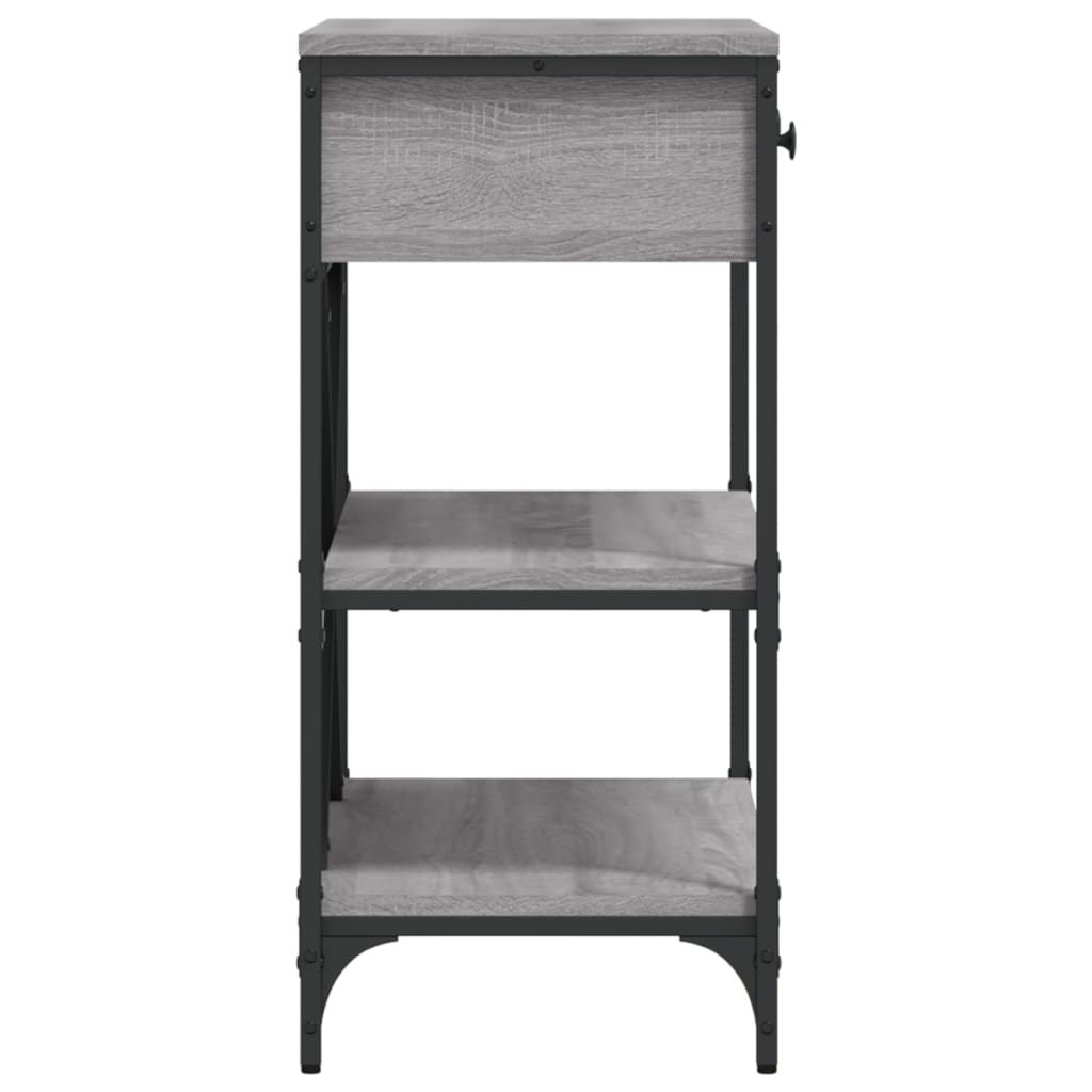 vidaXL Mesa consola madera de ingeniería gris Sonoma 75x34,5x75 cm