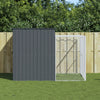 vidaXL Caseta perros con corral acero galvanizado gris 214x253x181 cm