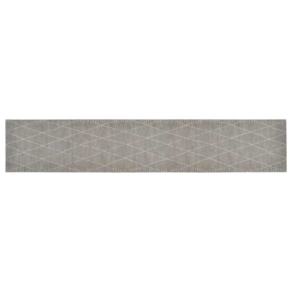 vidaXL Alfombra de cocina lavable terciopelo dibujo rombos 60x300 cm