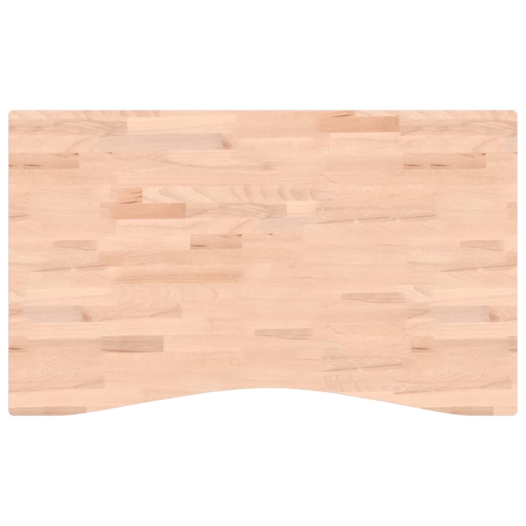 vidaXL Tablero de escritorio madera maciza de haya 100x(55-60)x1,5 cm