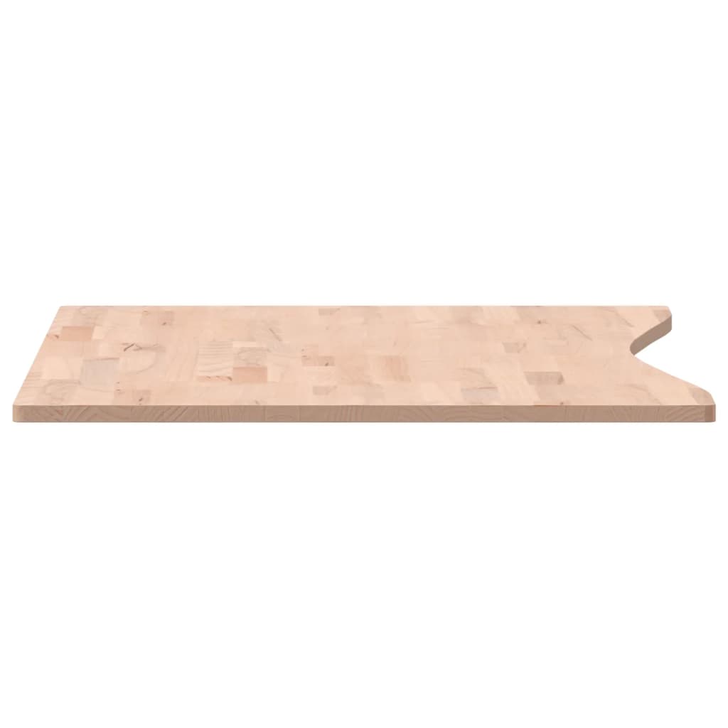 vidaXL Tablero de escritorio madera maciza de haya 100x(55-60)x1,5 cm