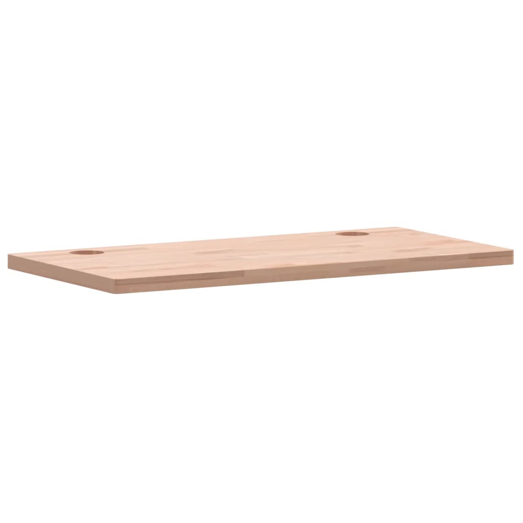 vidaXL Tablero de escritorio madera maciza de haya 80x40x2,5 cm