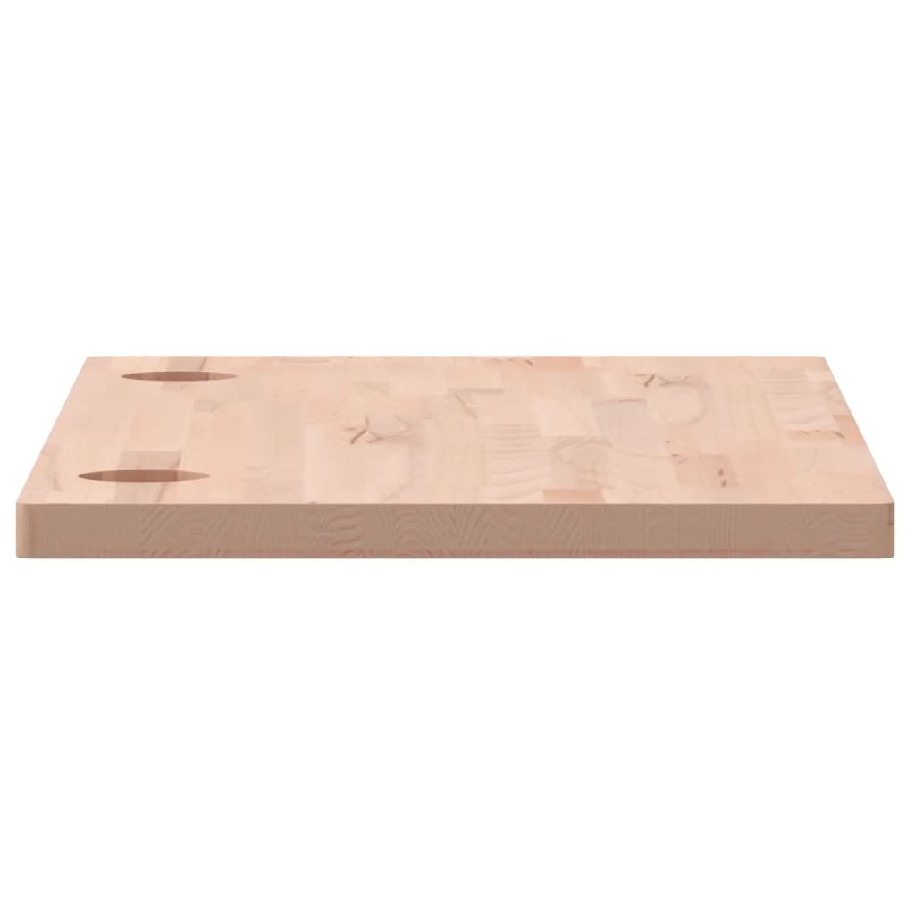 vidaXL Tablero de escritorio madera maciza de haya 80x40x2,5 cm