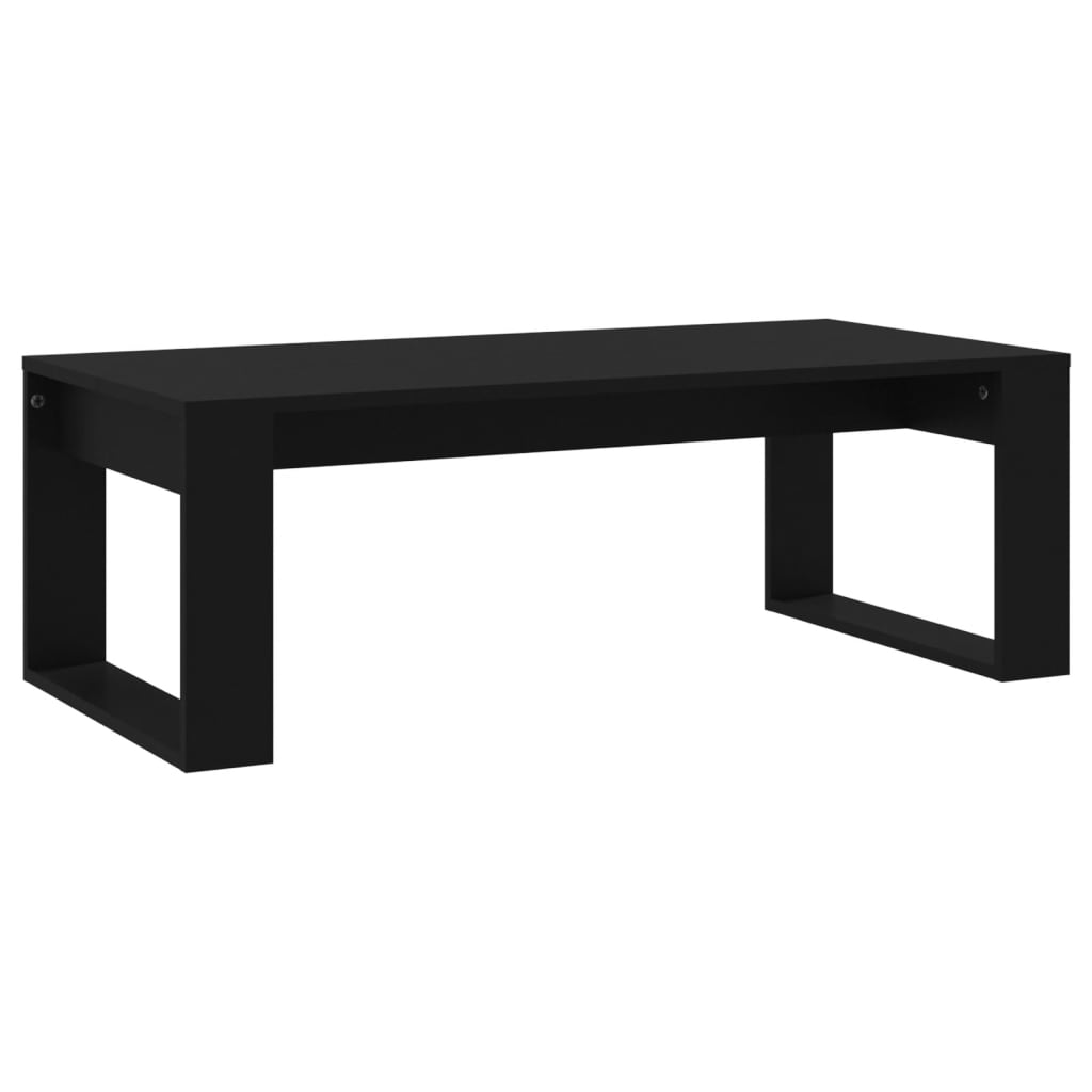 vidaXL Mesa de centro madera de ingeniería negro 102x50x35 cm