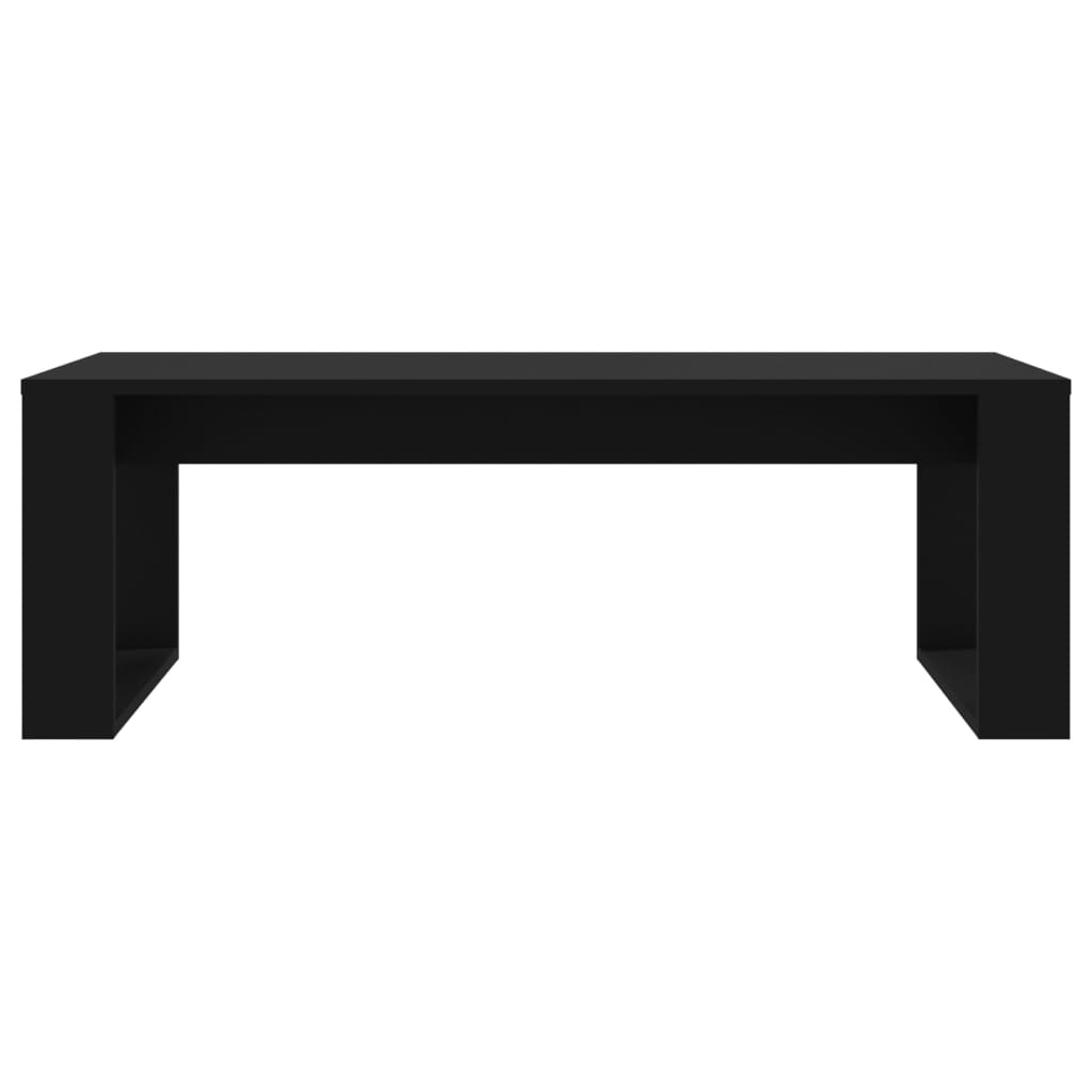 vidaXL Mesa de centro madera de ingeniería negro 102x50x35 cm