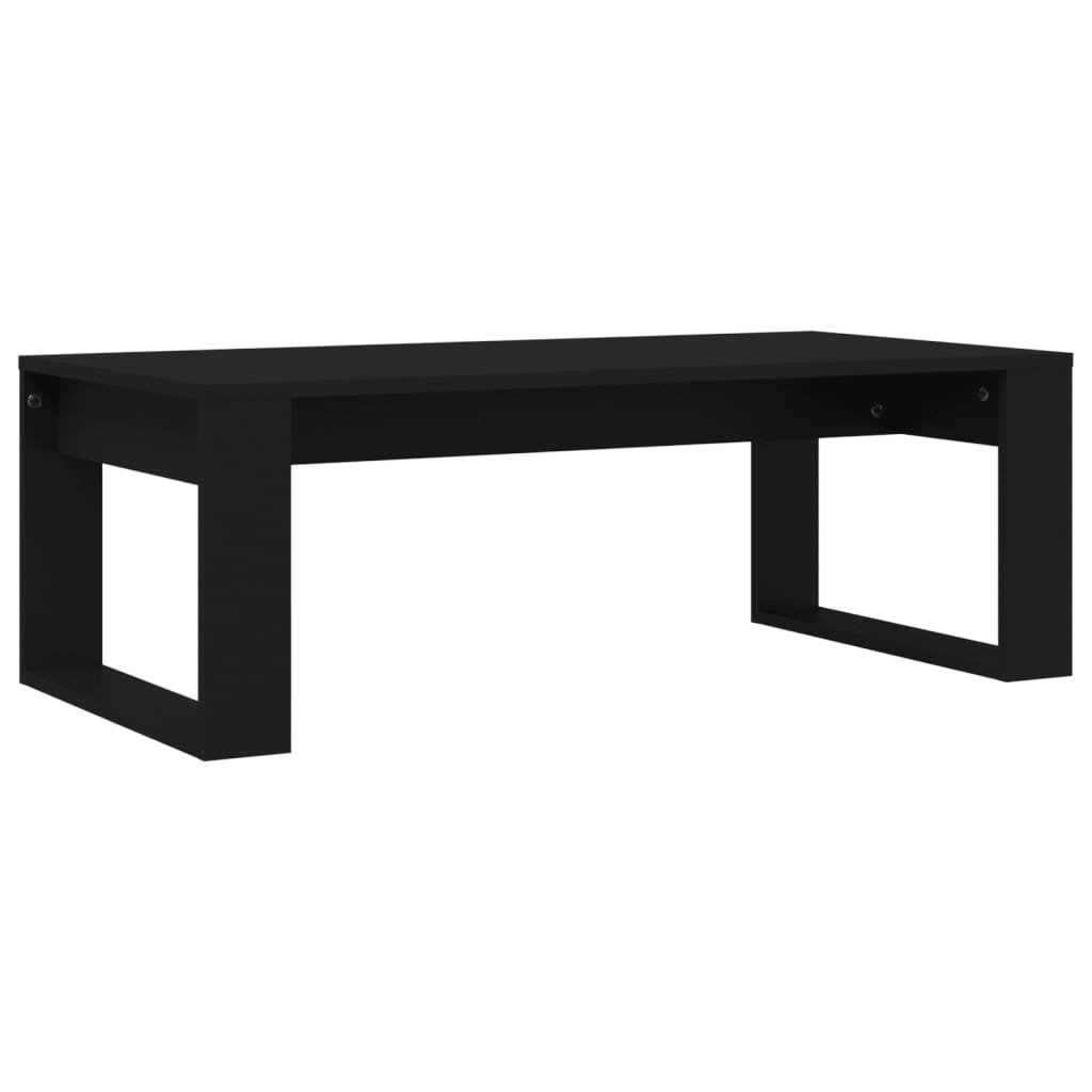 vidaXL Mesa de centro madera de ingeniería negro 102x50x35 cm