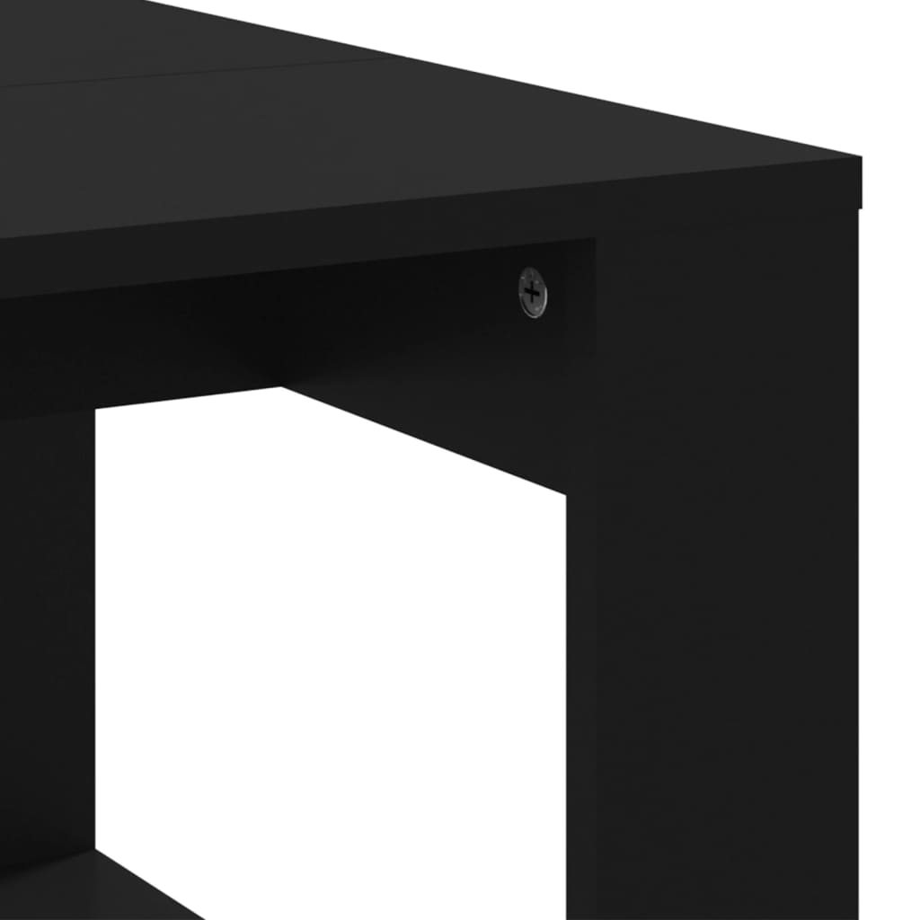 vidaXL Mesa de centro madera de ingeniería negro 102x50x35 cm