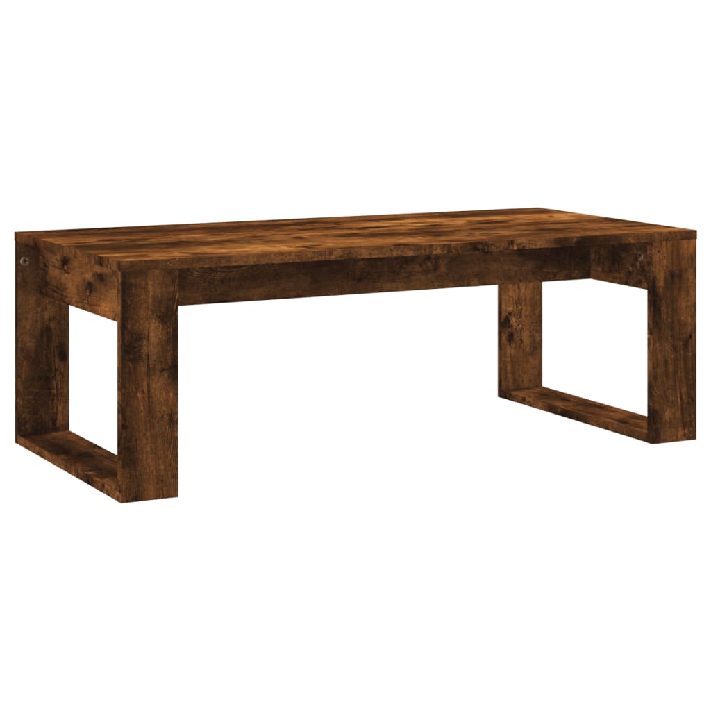 vidaXL Mesa de centro madera de ingeniería roble ahumado 102x50x35 cm