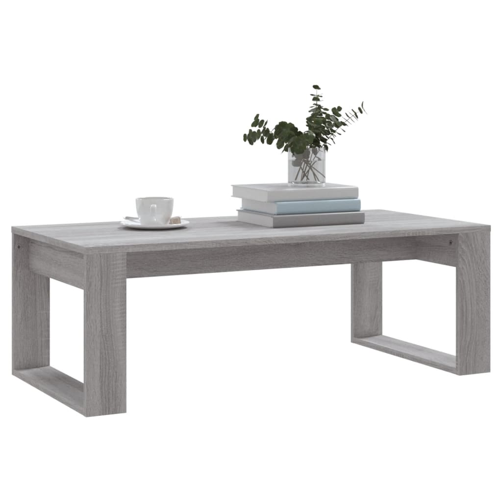 vidaXL Mesa de centro madera de ingeniería gris Sonoma 102x50x35 cm